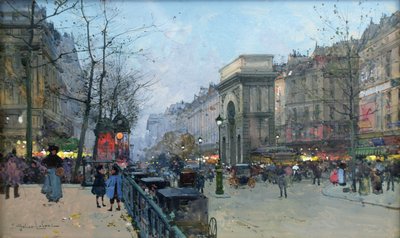 Porte Saint-Martin by Eugene Galien Laloue